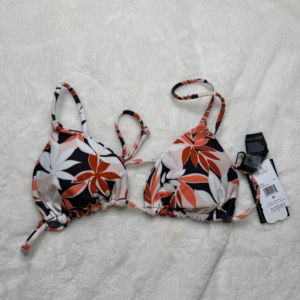 Volcom x Roxy Mixed Print Bikini Set Top M Bottom XS Reversible - Picture 3 of 10